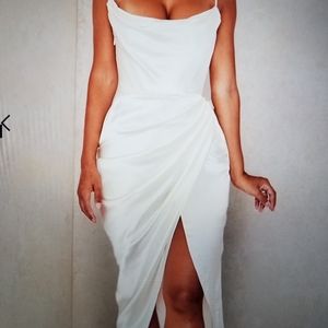 House of CB Reva Spaghetti strap corset dress. Size: Medium, Color: Ivory